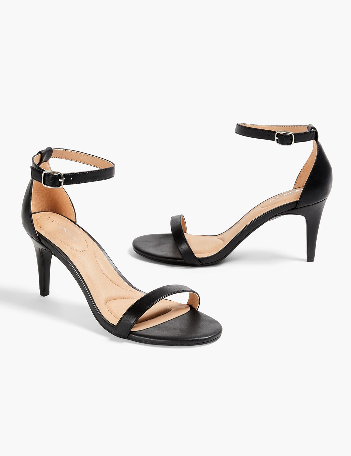 Thin strappy black discount heels