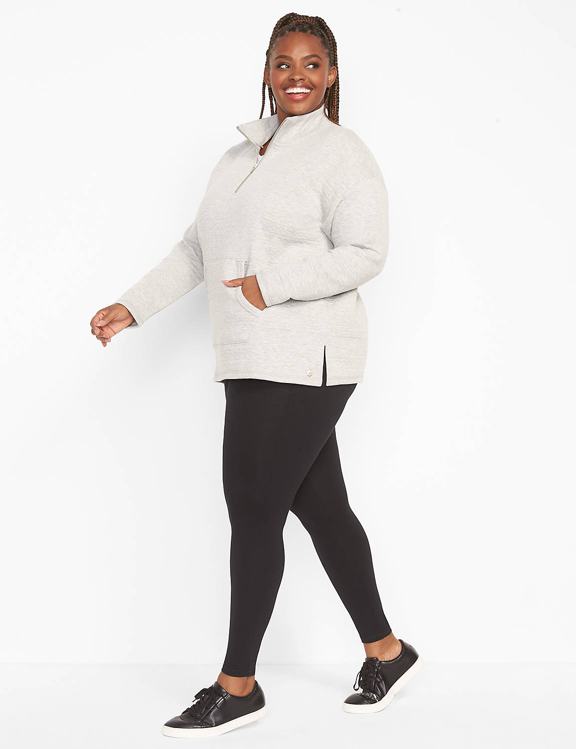 LIVI Quilted Half-Zip Pullover Product Image 3