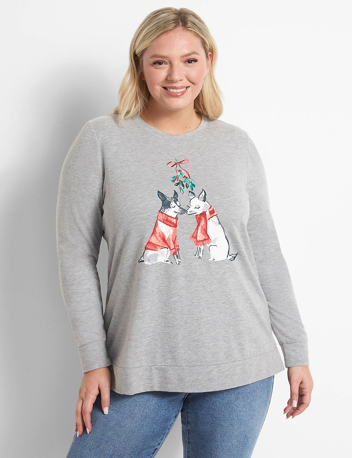 Holiday Dog Graphic Sweatshirt Product Image 1