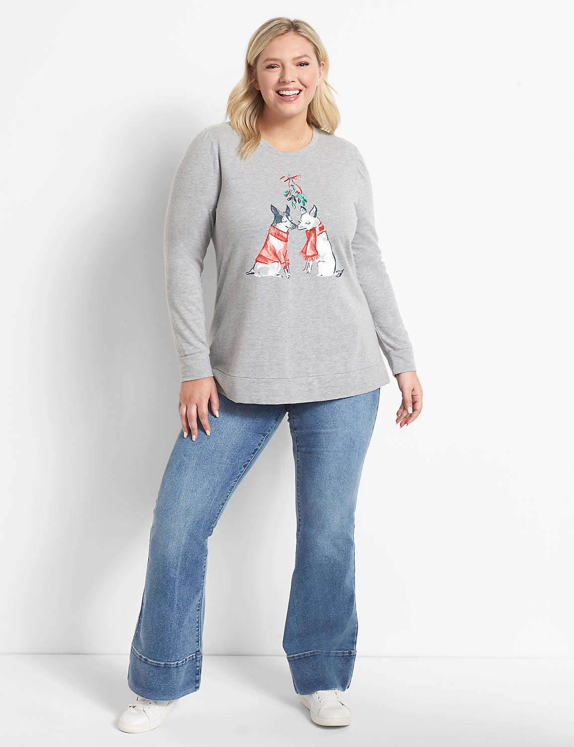 Holiday Dog Graphic Sweatshirt Product Image 3