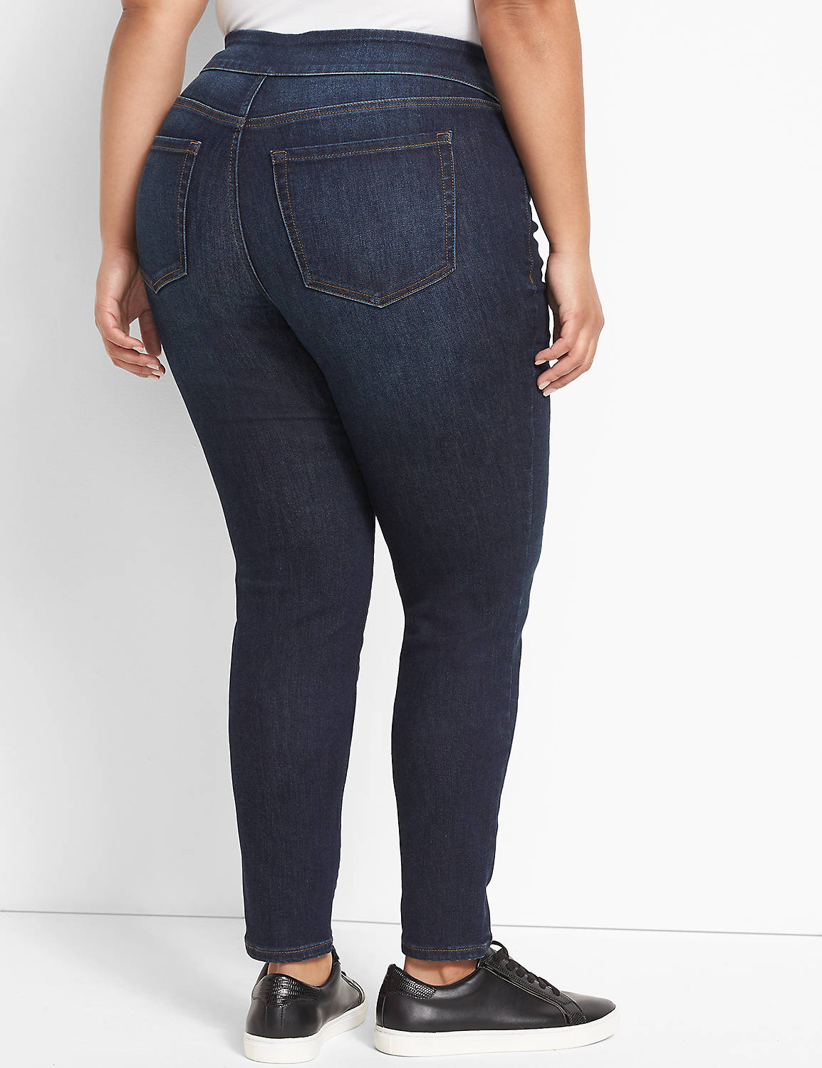 High-Rise Cozy Pull-On Jegging - Dark Wash Product Image 2