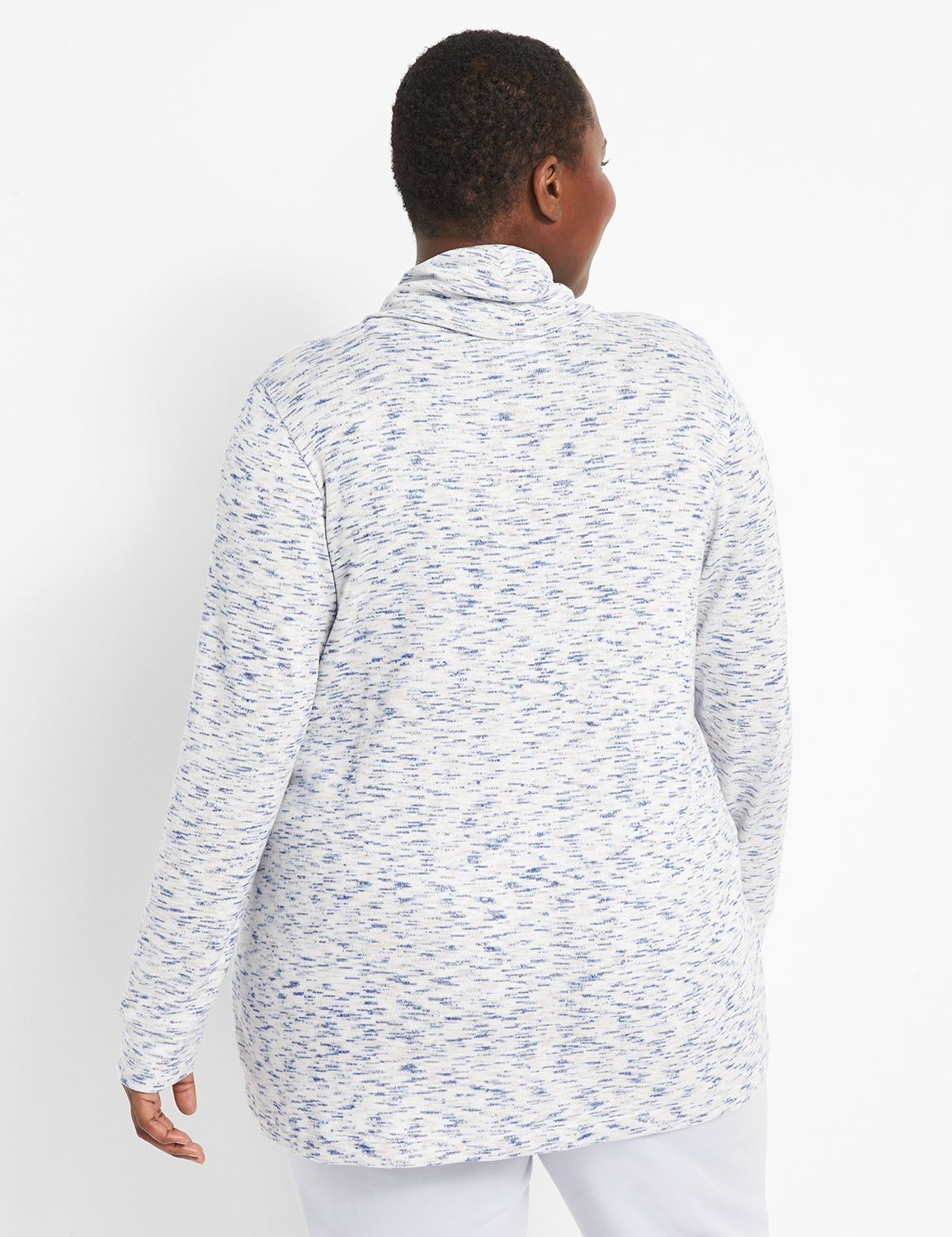 Long Sleeve Cowl Space Dye Pullover F 1123914:Ivory Rose CSI 1200318:14/16 Product Image 2