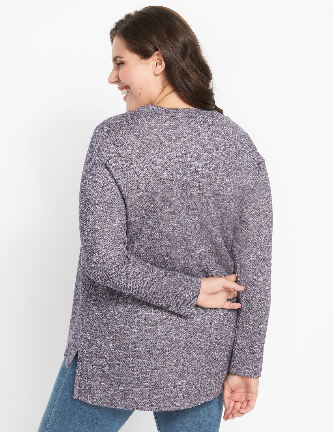 Loose Sparkle Long Sleeve Pullover Sweatshirt
