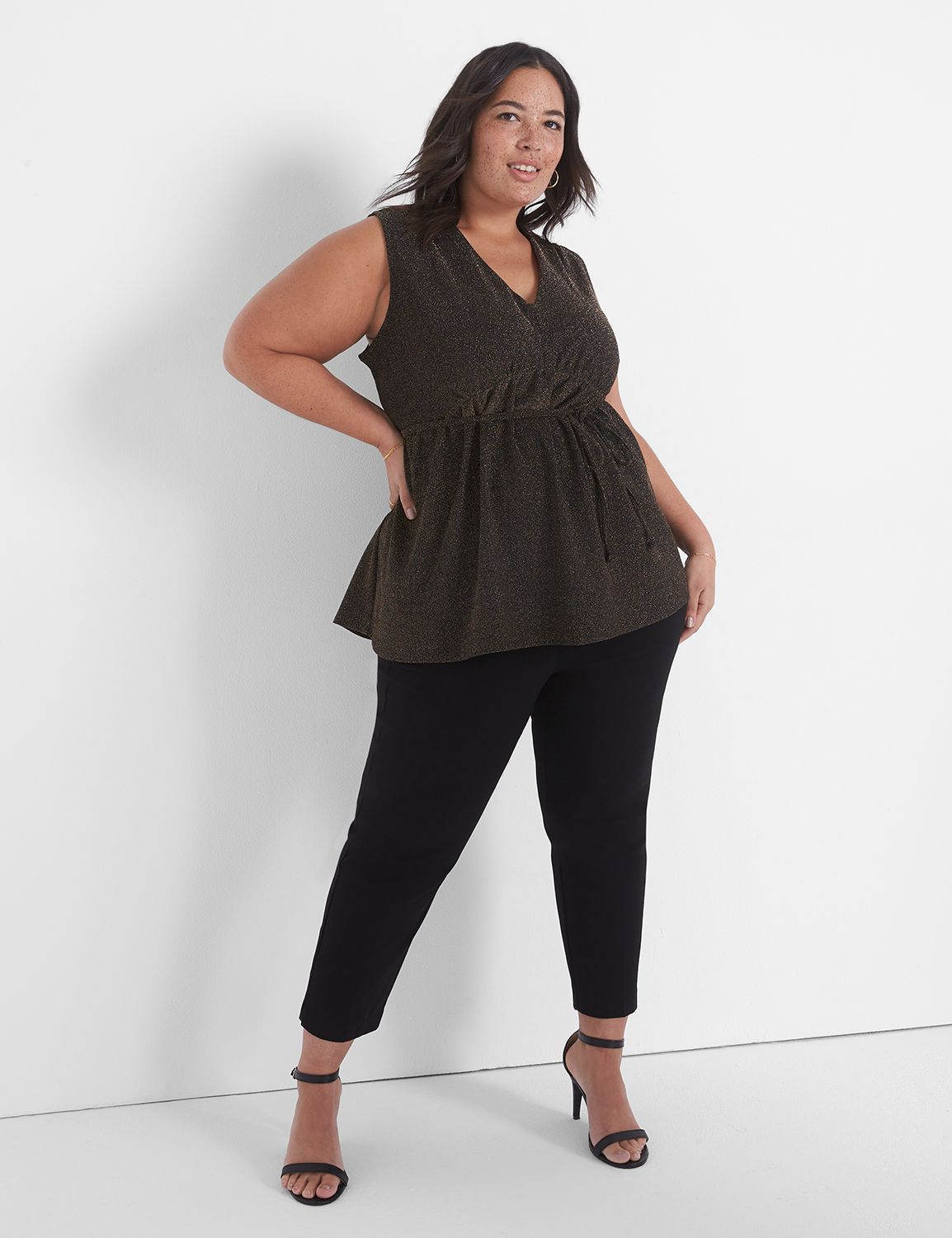 Sleeveless Deep V-Neck Empire Metal Product Image 1