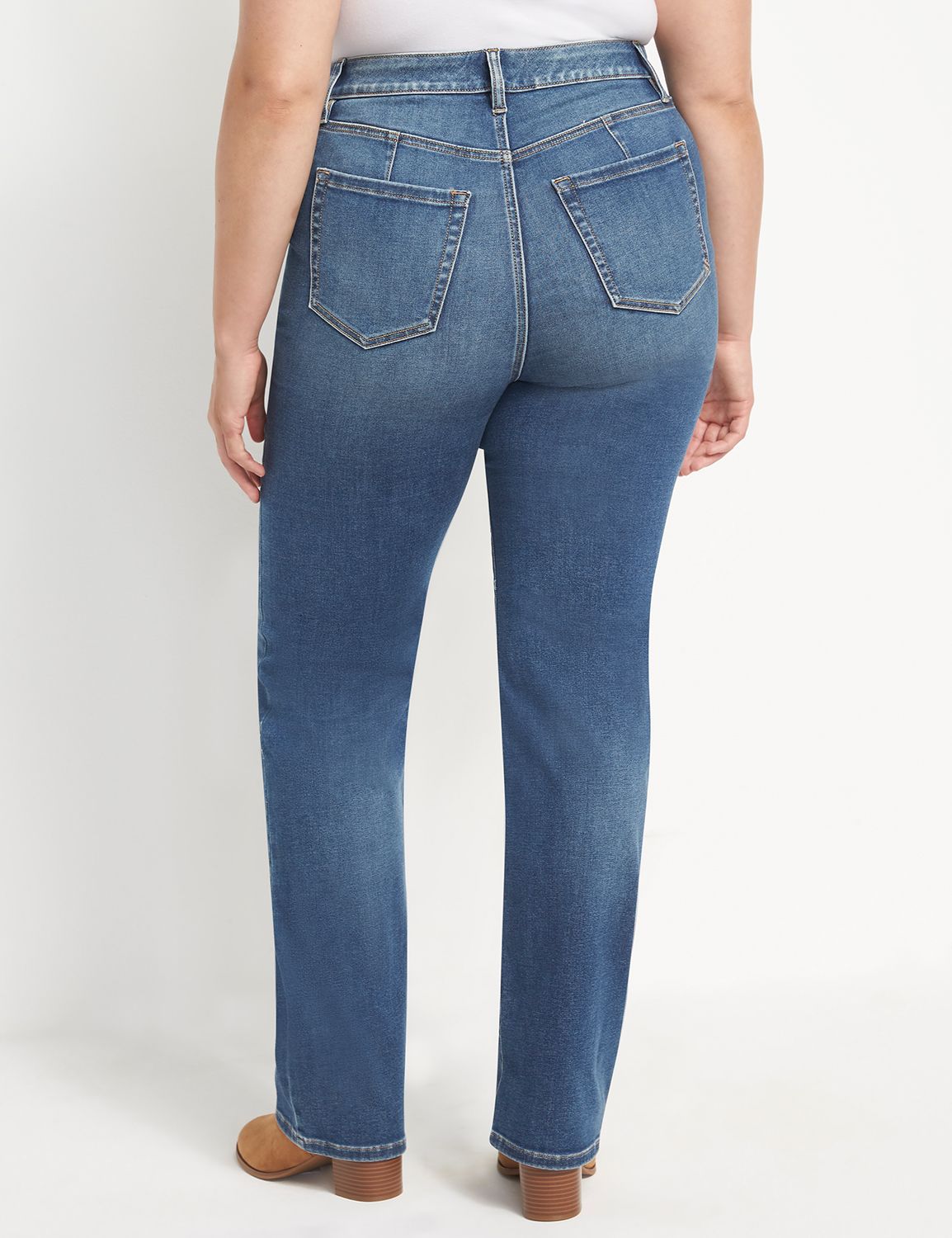 Lane Bryant, Jeans, Lane Bryant High Rise Straight Fit Genius Flex Magic  Waistband Blue Jeans 2628