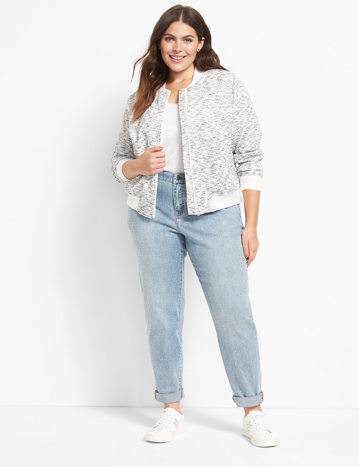 Signature Fit Boyfriend Jean - Embellished Light Wash Product Image 3