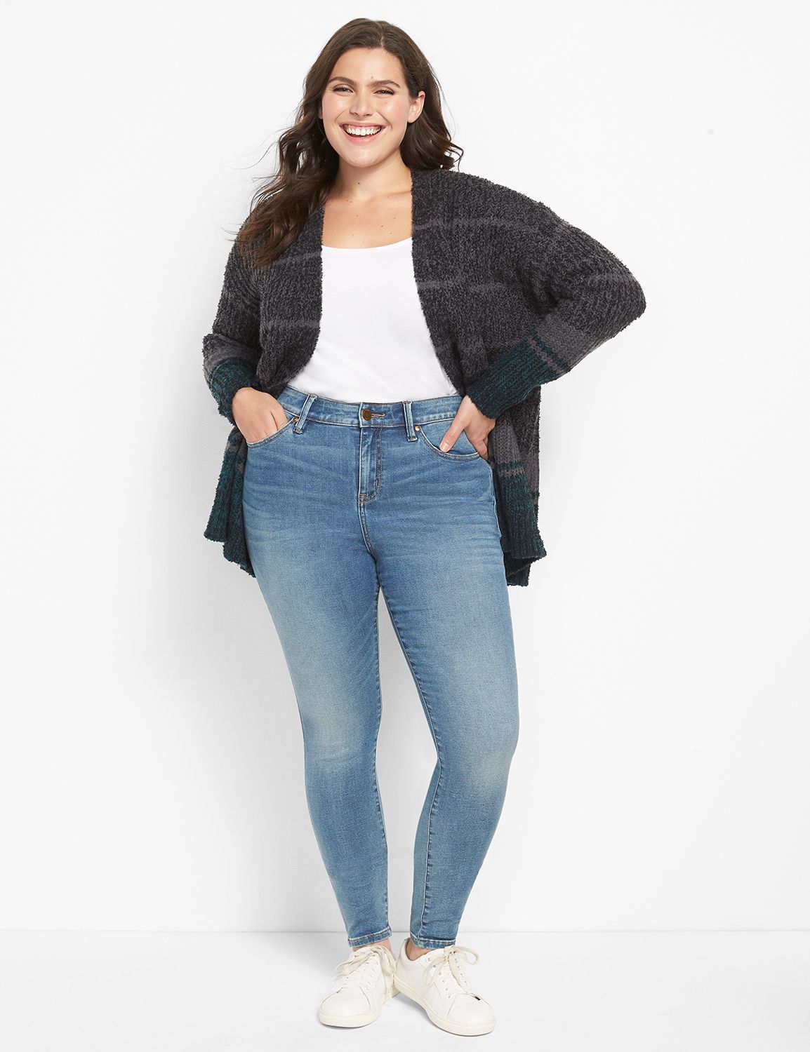 Lane Bryant Solid Blue Jeans Size 16 (Tall) - 62% off