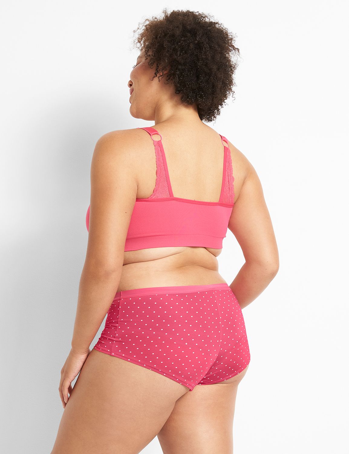 Seamless Lace back J-Hook Bralette 1121449:PANTONE Cabaret:26/28