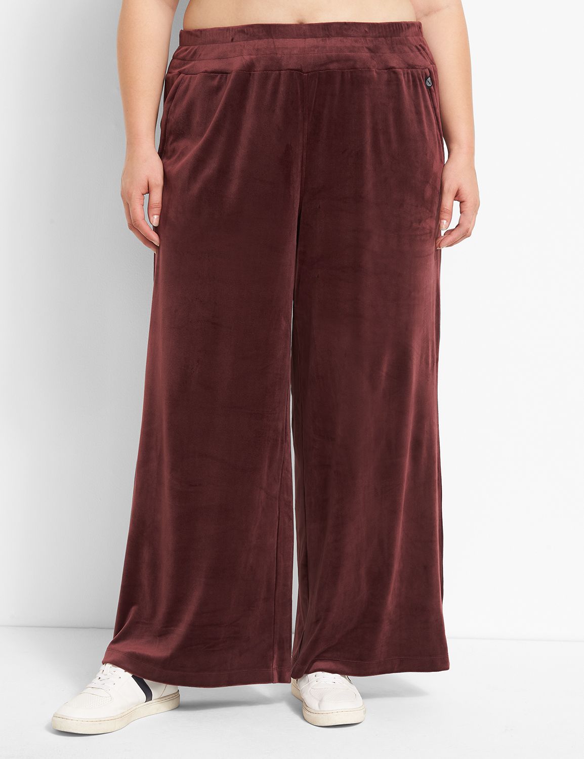 Carys velour stretch wide pants main image 1