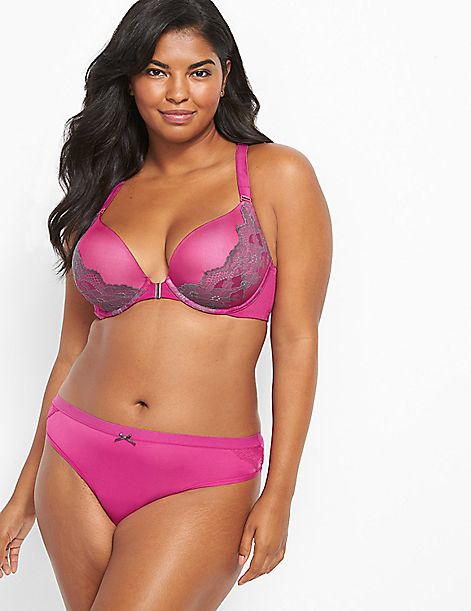 Front-Close Boost Plunge Bra With Lace