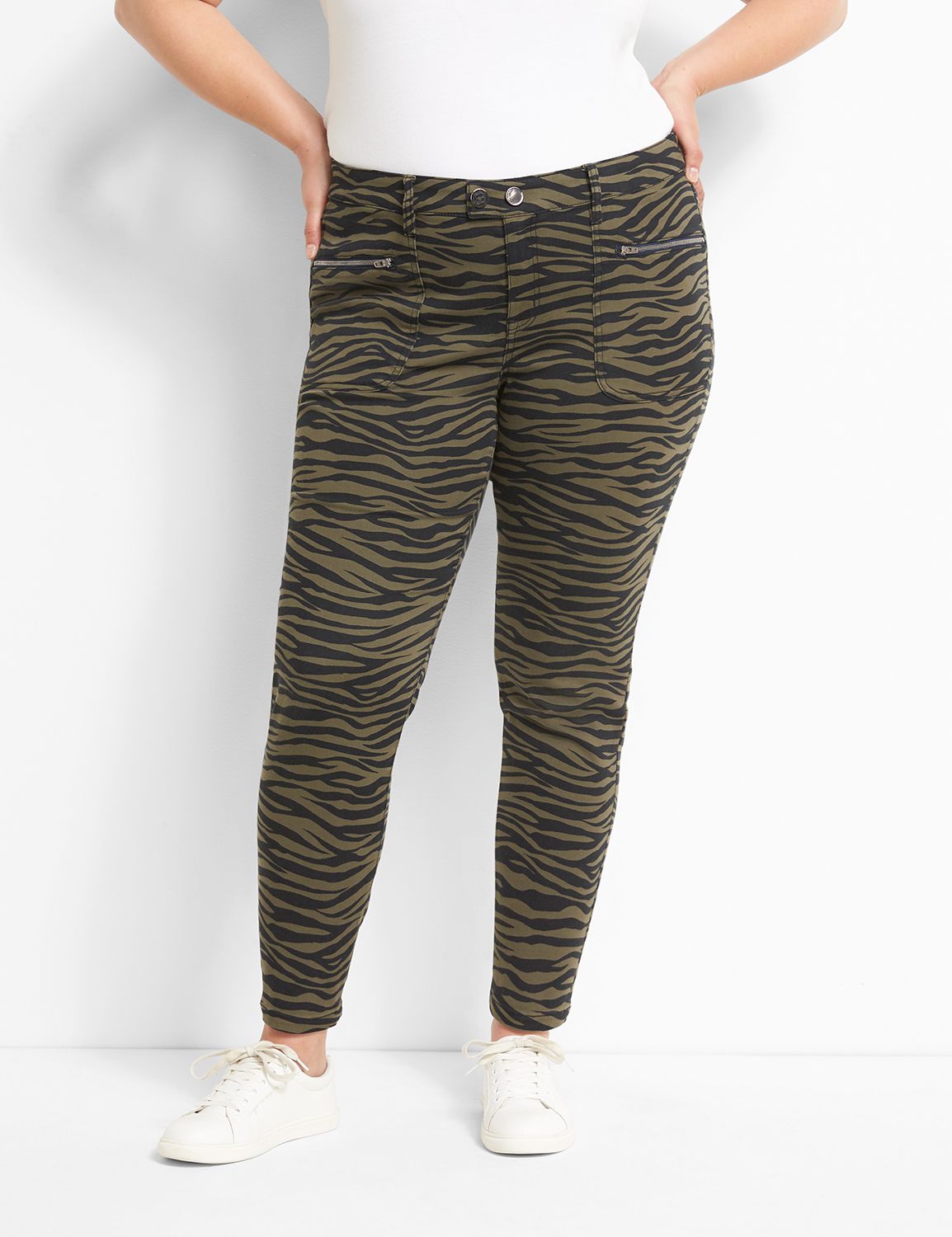 Sateen Skinny Ankle with Zip Pocket Product Image 1