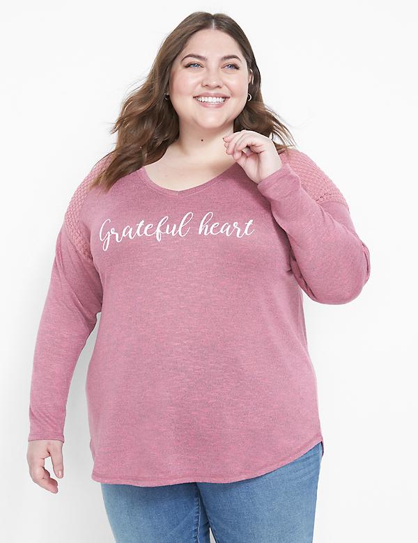 Grateful Heart Graphic Hacci Sweatshirt