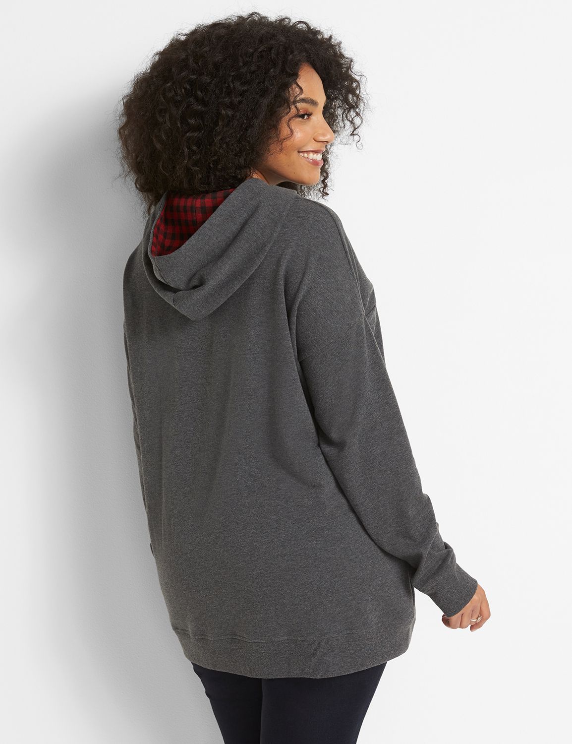 Merry Graphic Henley Hoodie Product Image 2