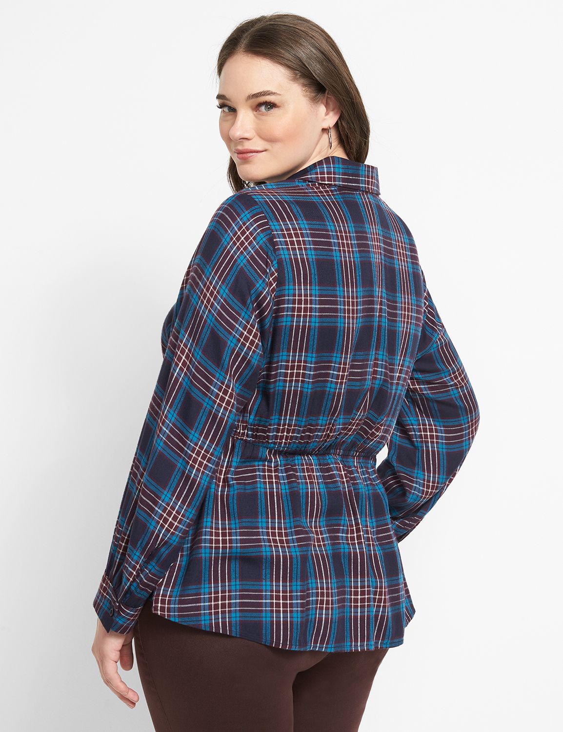 Plaid 2025 peplum shirt