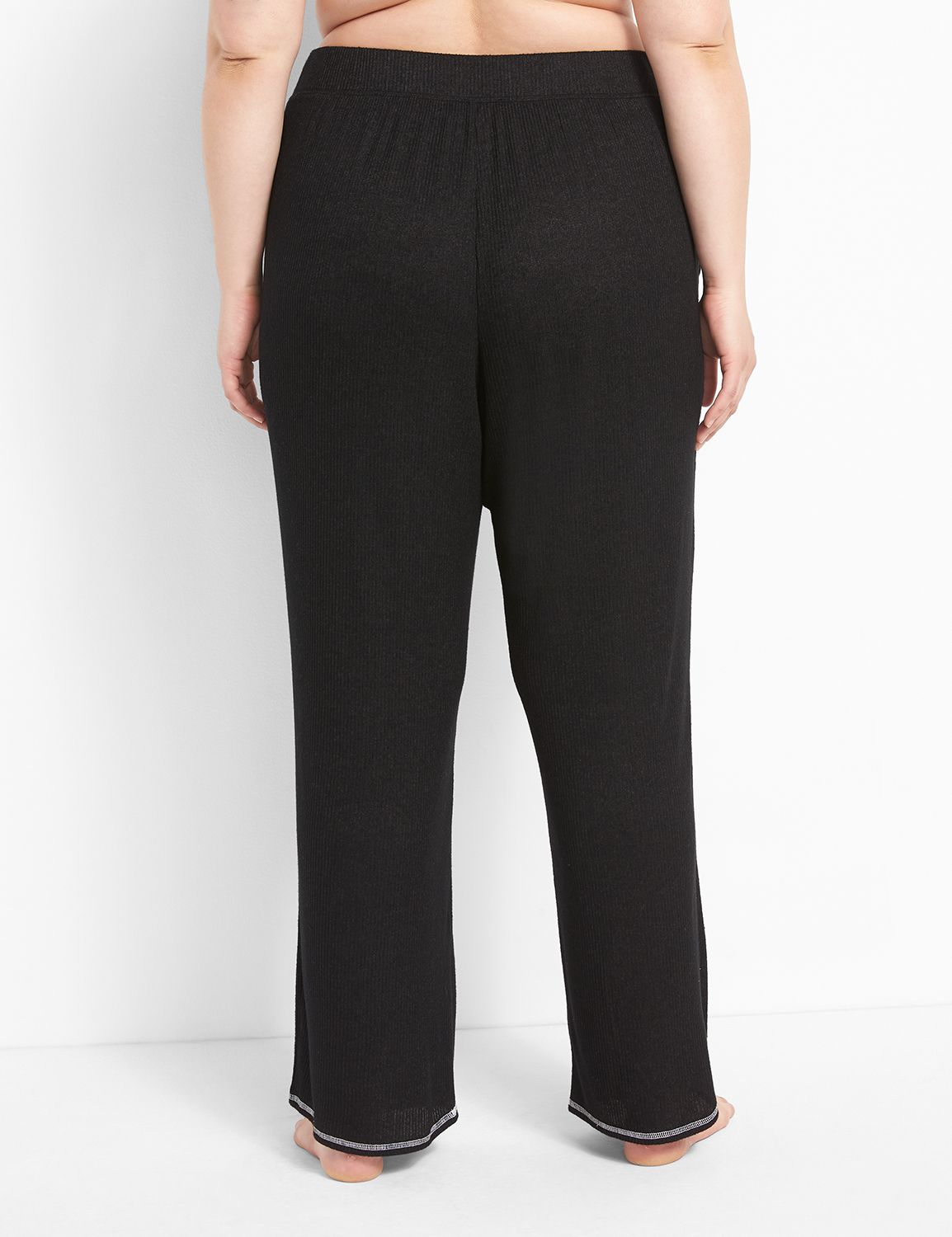 Brushed Rib Stripe Band Block Pant Product Image 2