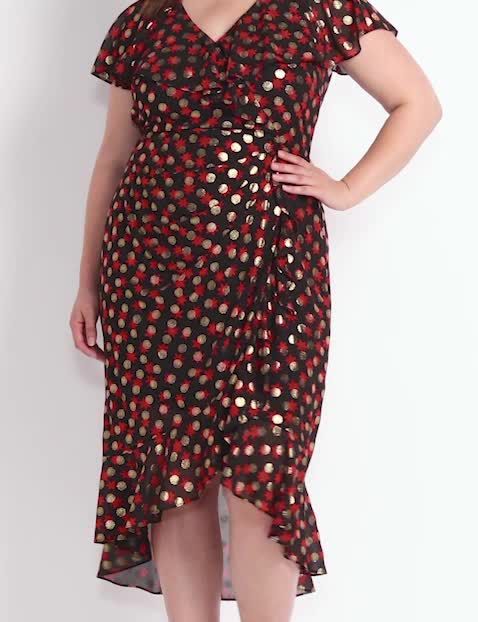 Surplice Fitted Midi Dress image number 0