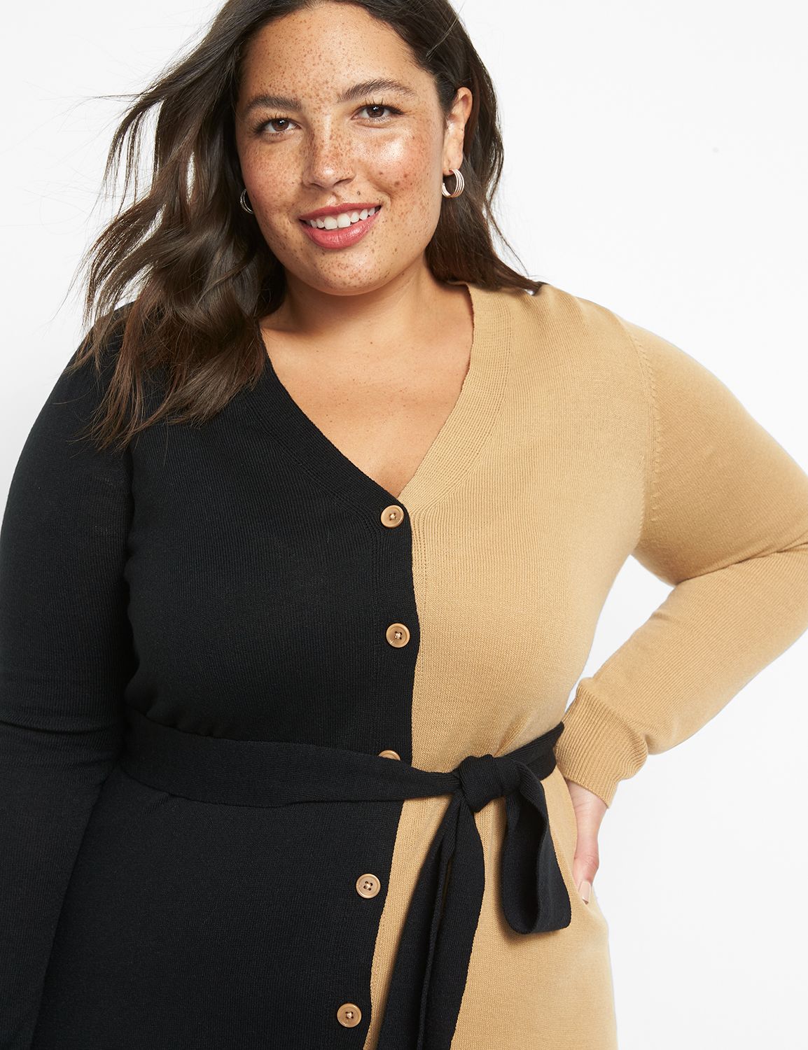 Belted Midi Sweater Dress, image size:1154x1500