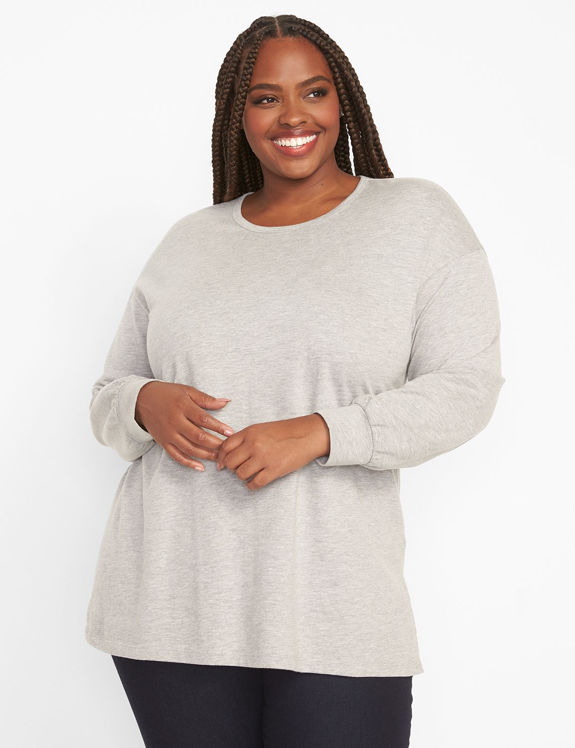 Long Sleeve Open Crew Neck Tunic 11 Product Image 1