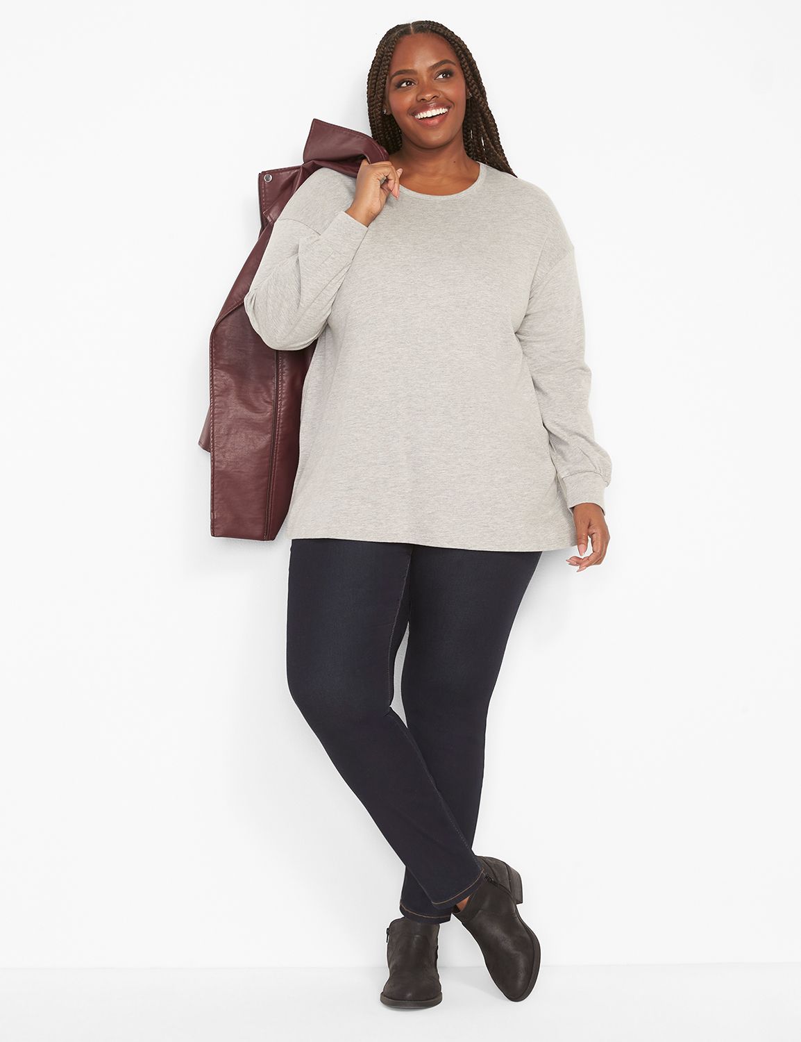 Long Sleeve Open Crew Neck Tunic 11 Product Image 3