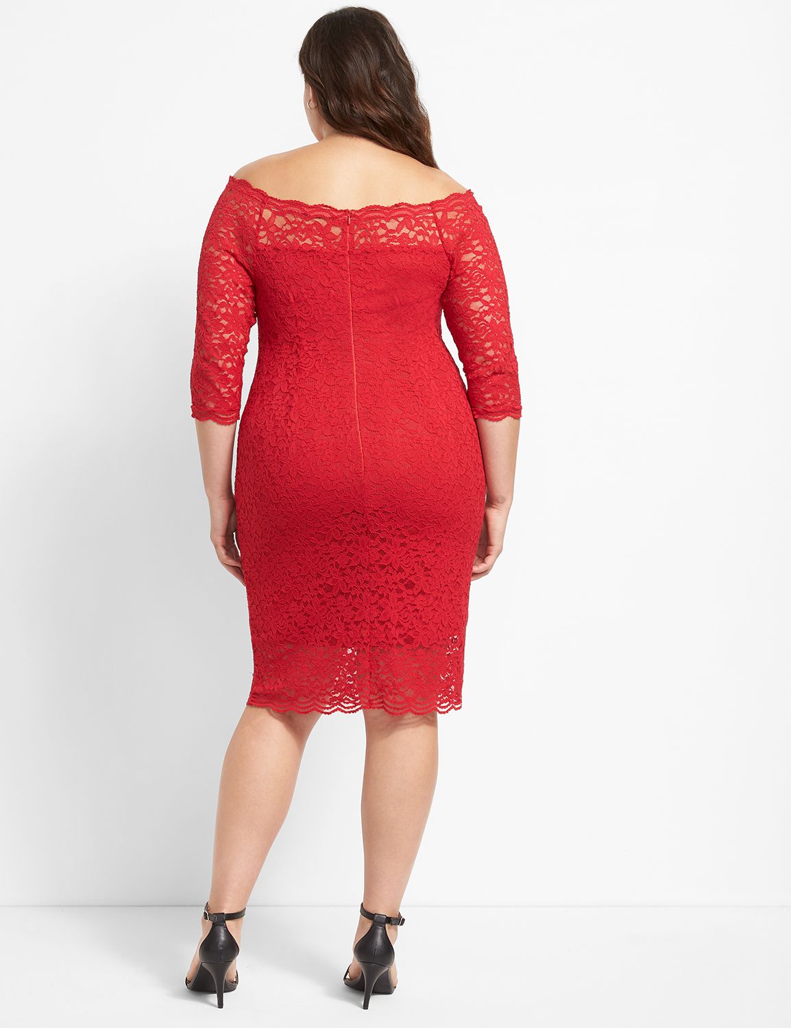 Off The Shoulder Stretch Lace Sheath Dress Lanebryant 