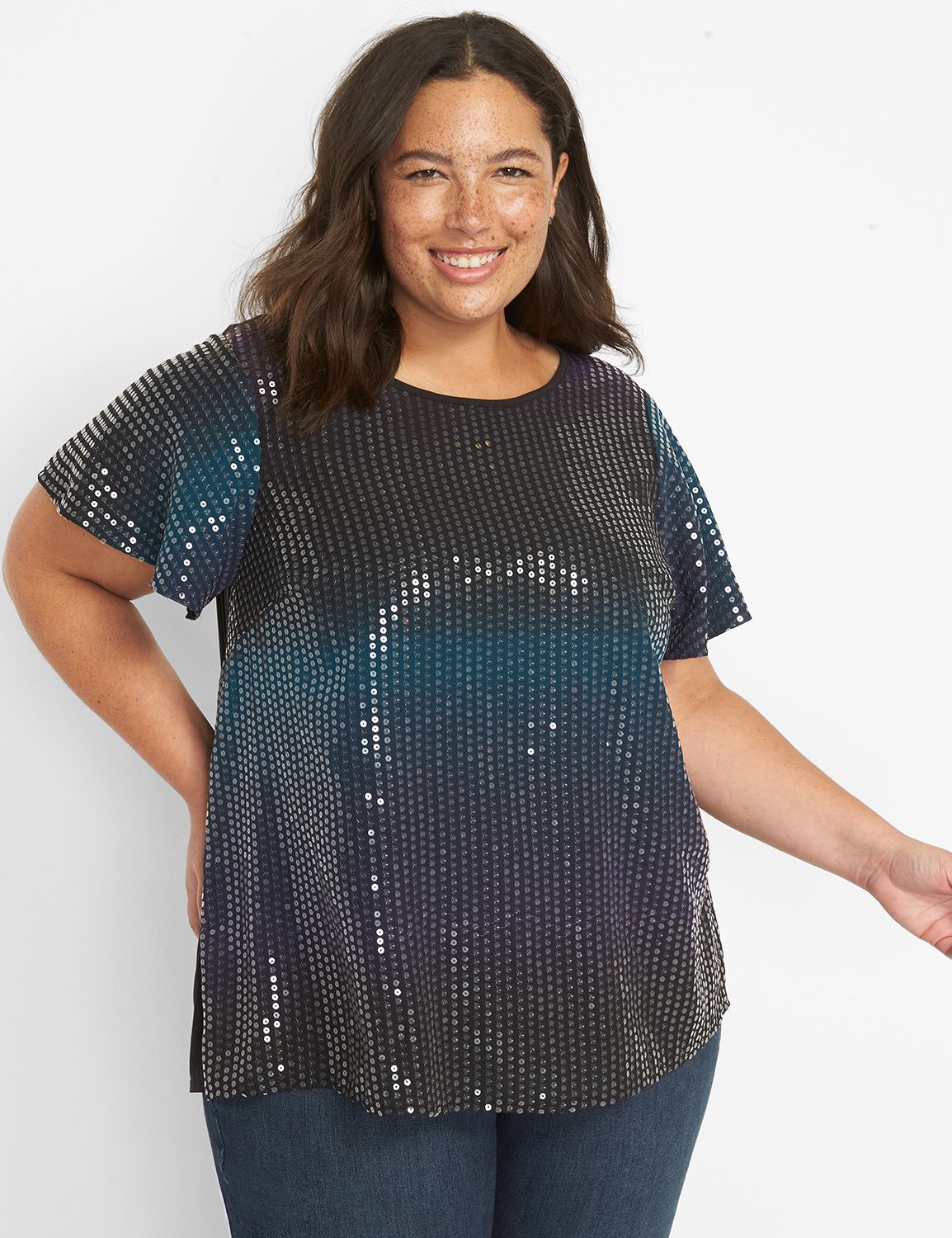 Lane Bryant Sequin Top  Plus size fashion, Ladies tops fashion, Fashion