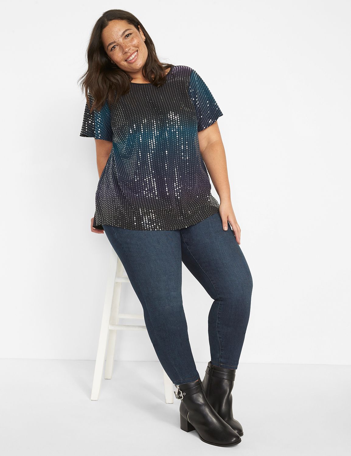 Lane bryant cheap sequin top