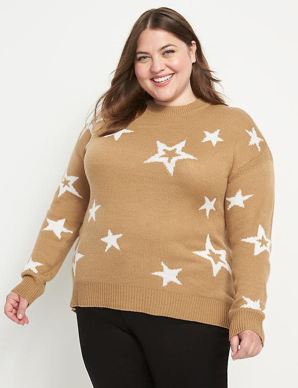 Crew-Neck Star Sweater