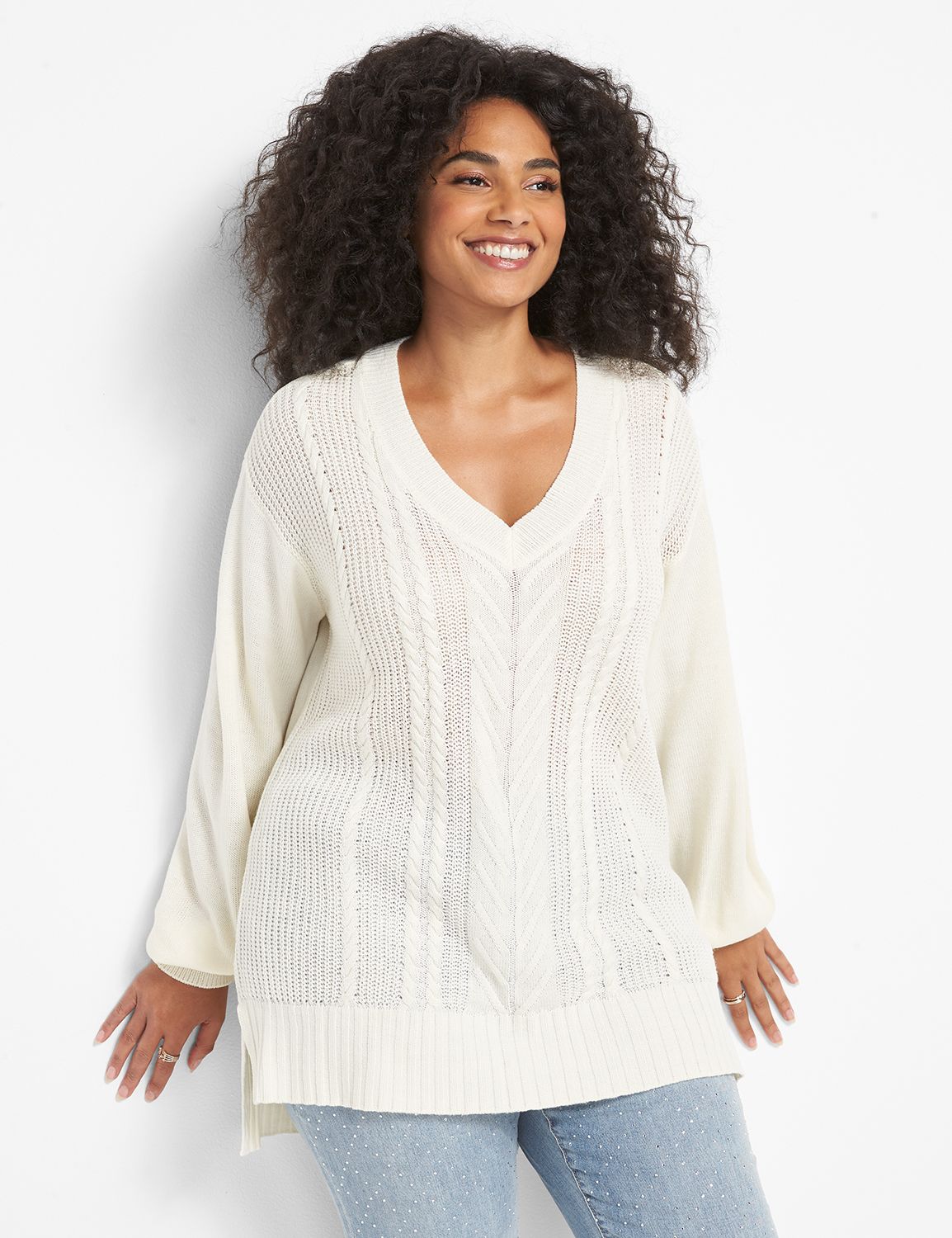 Lane bryant v 2025 neck sweater