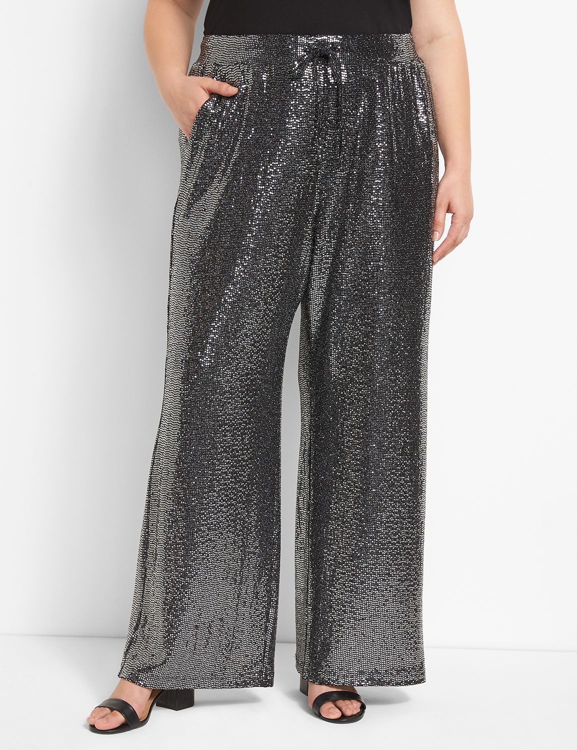 Pull-On Sequin Wideleg Pant 1123749 Product Image 1