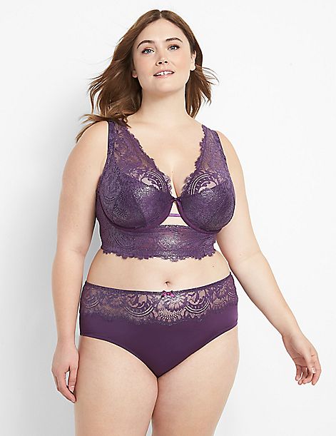 Strappy-Back Mid-Waist Cheeky Panty With Lace