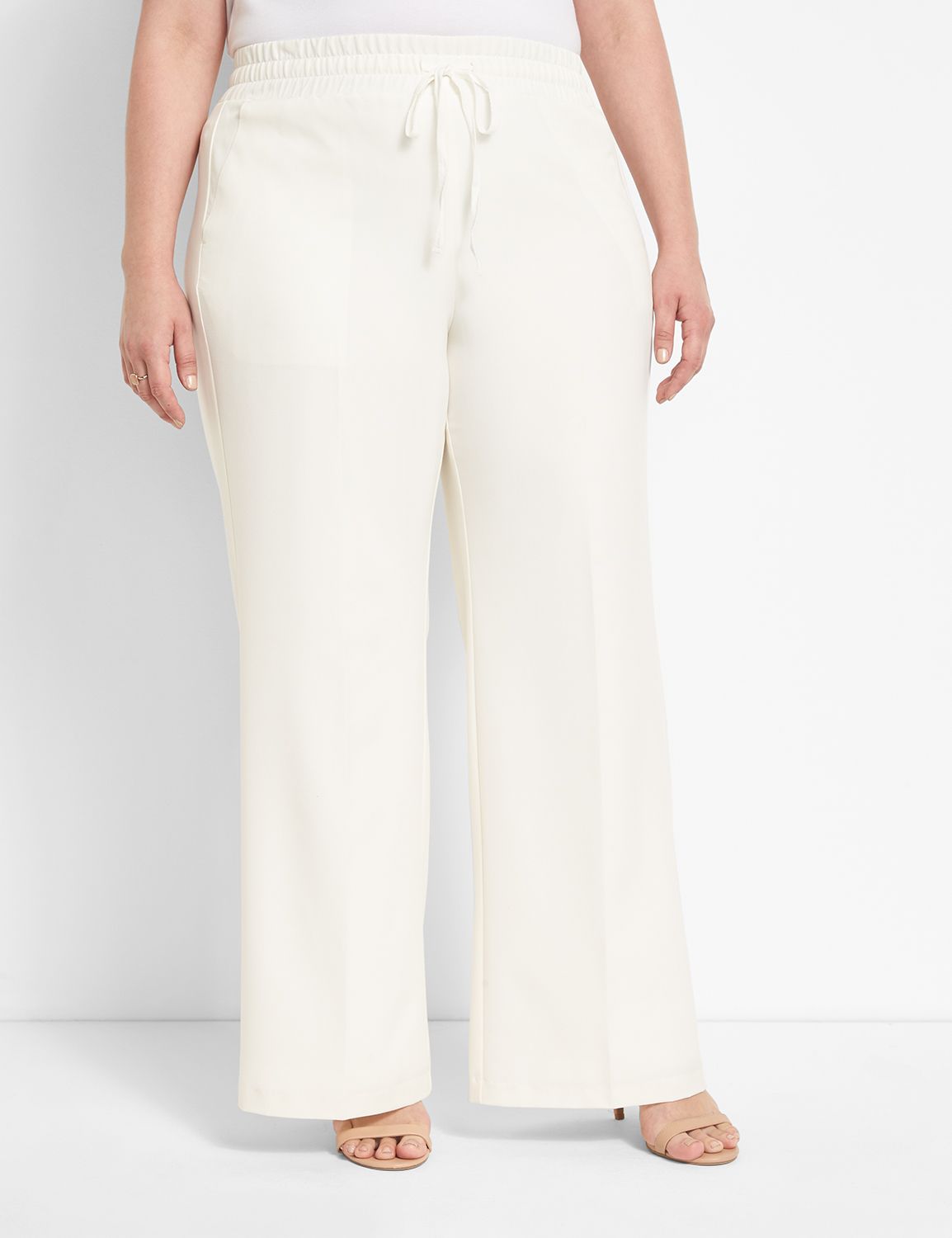 Lane bryant white linen 2024 pants