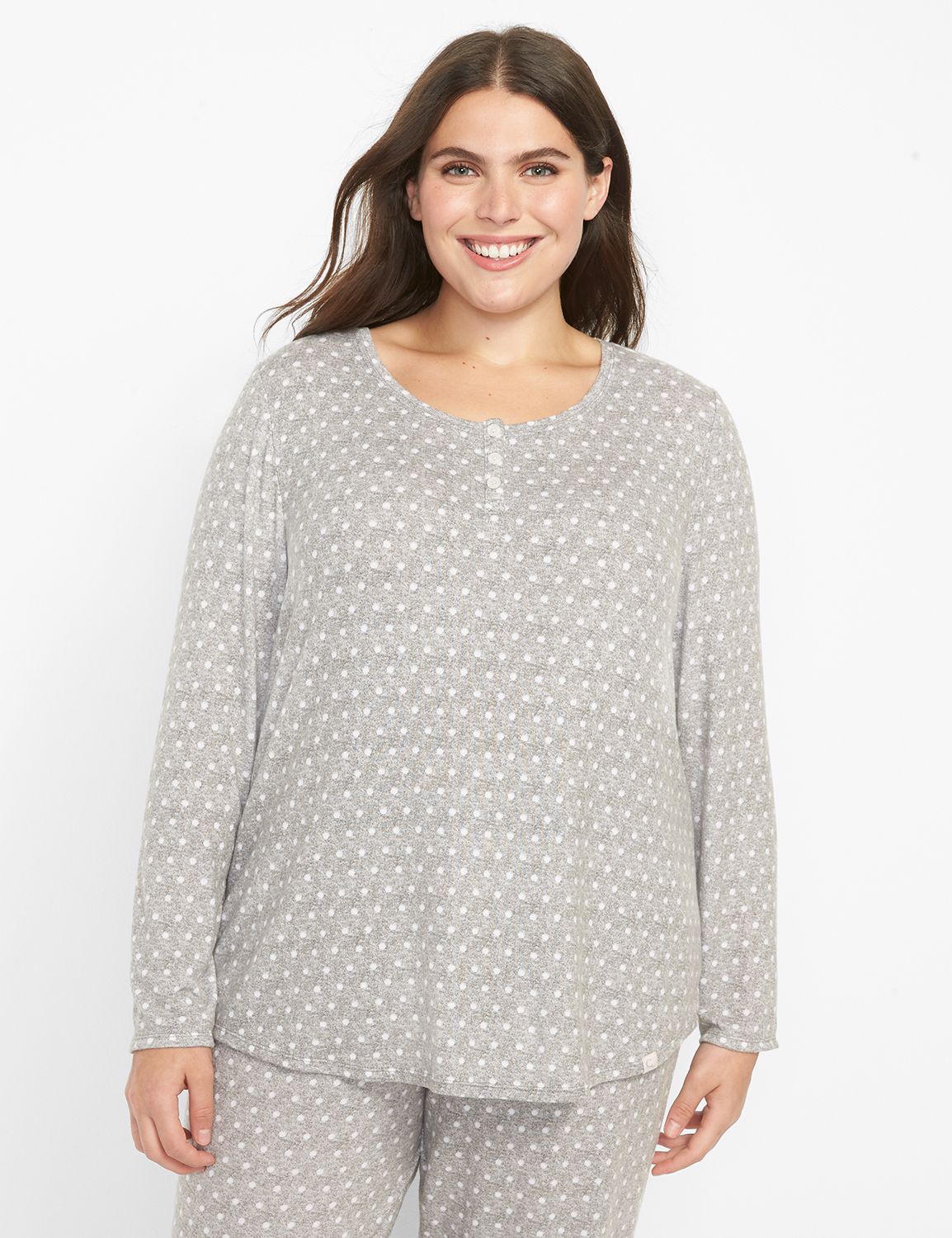 Brushed Jersey Henley 1122711 S Product Image 1