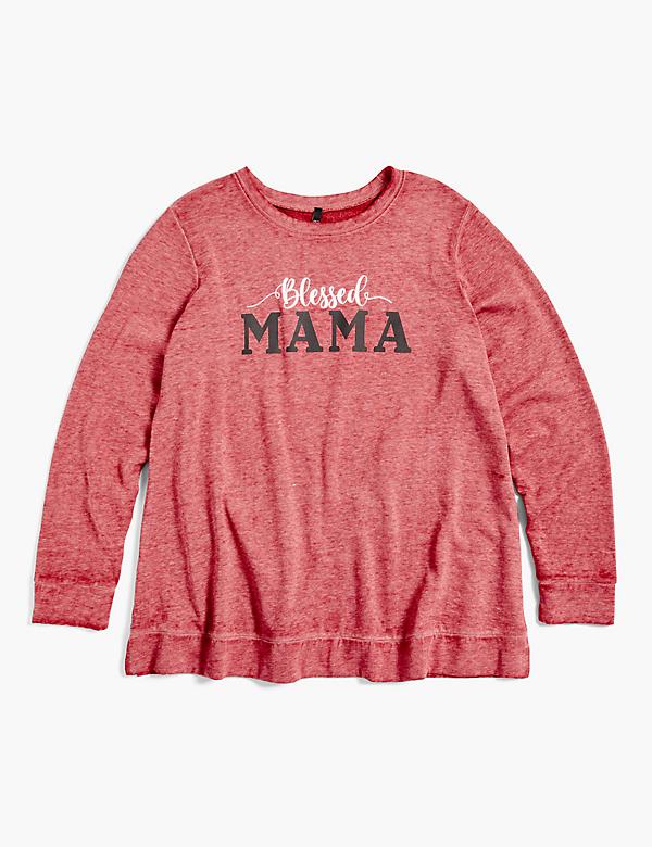 Blessed Mama Graphic Sweatshirt