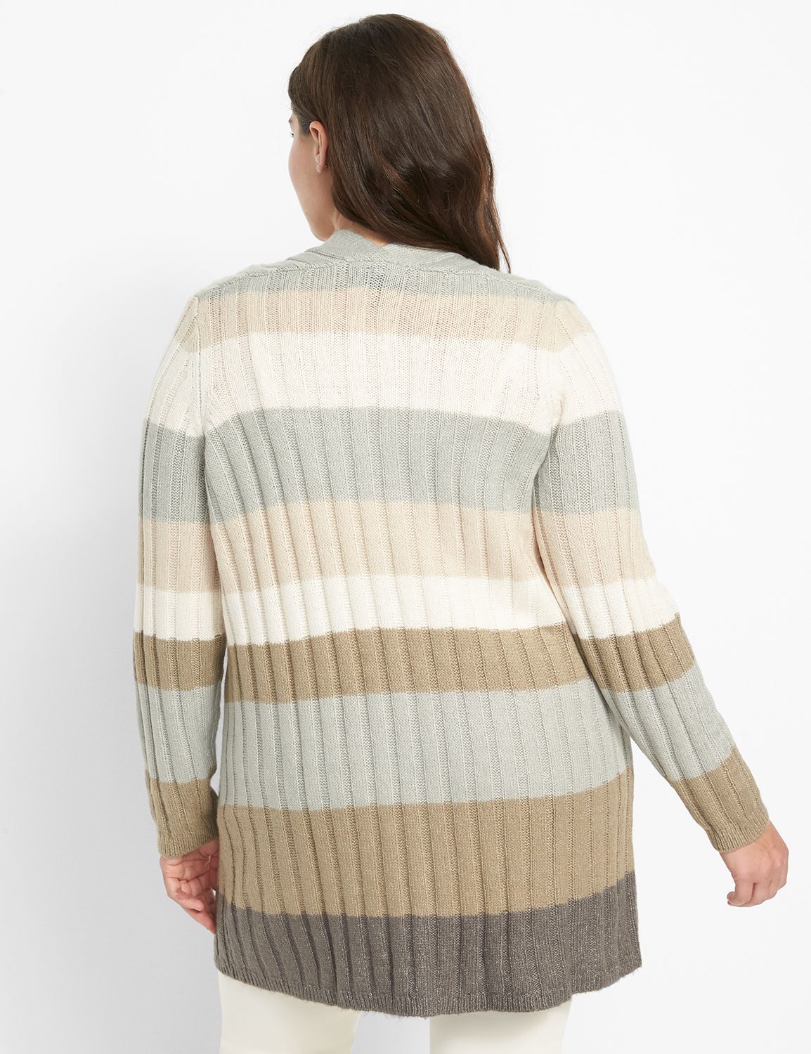 Open-Front Ribbed Duster Product Image 2