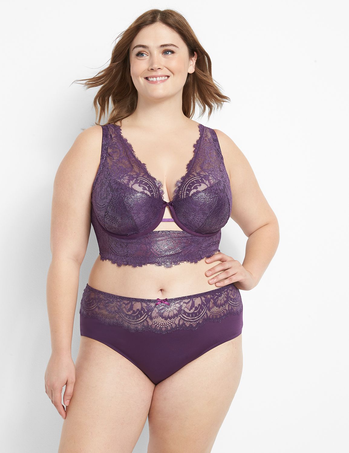Longline Lightly Lined French Balconette Bra Product Image 1