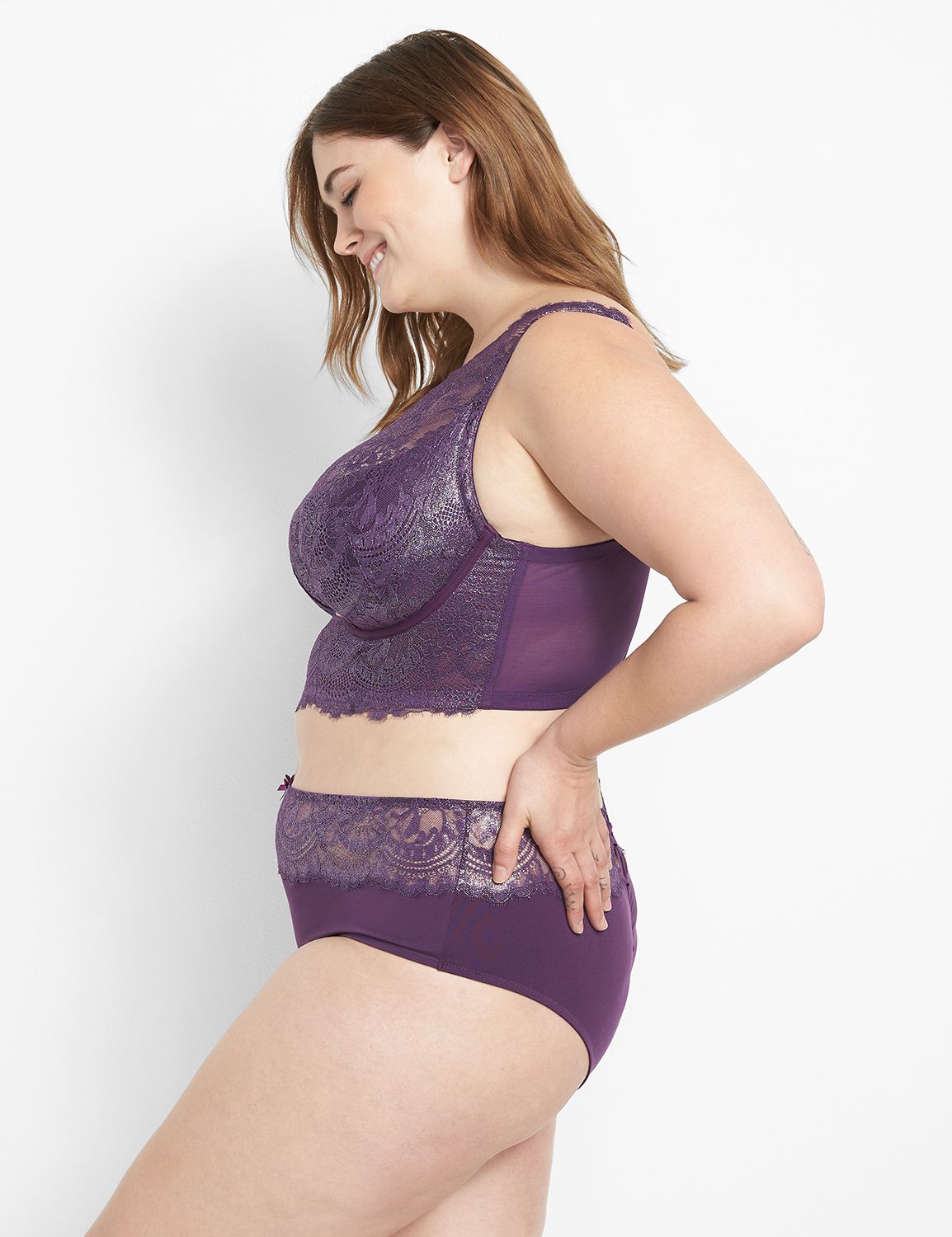 Longline Lightly Lined French Balconette Bra Product Image 3