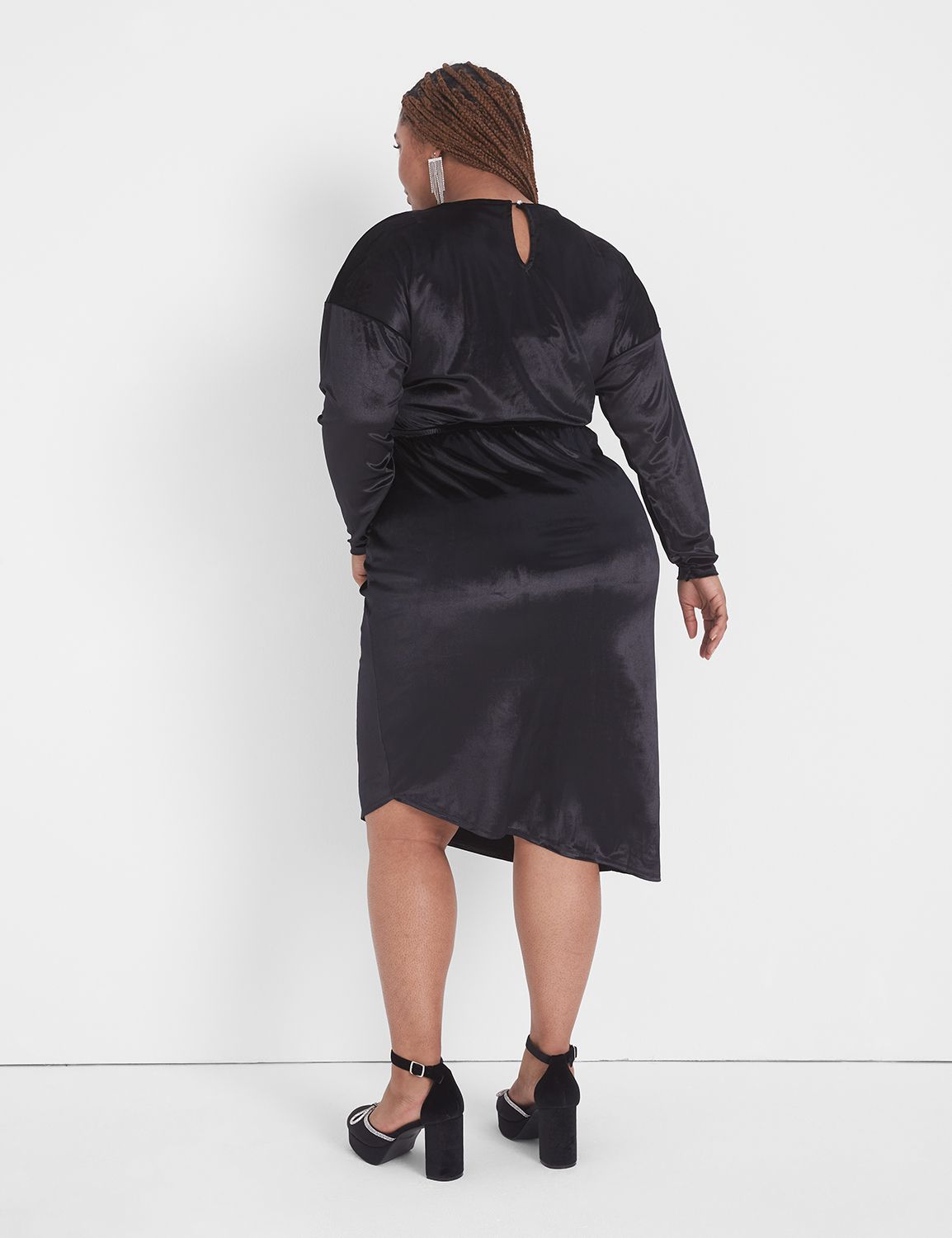 Lane bryant blue sales velvet dress