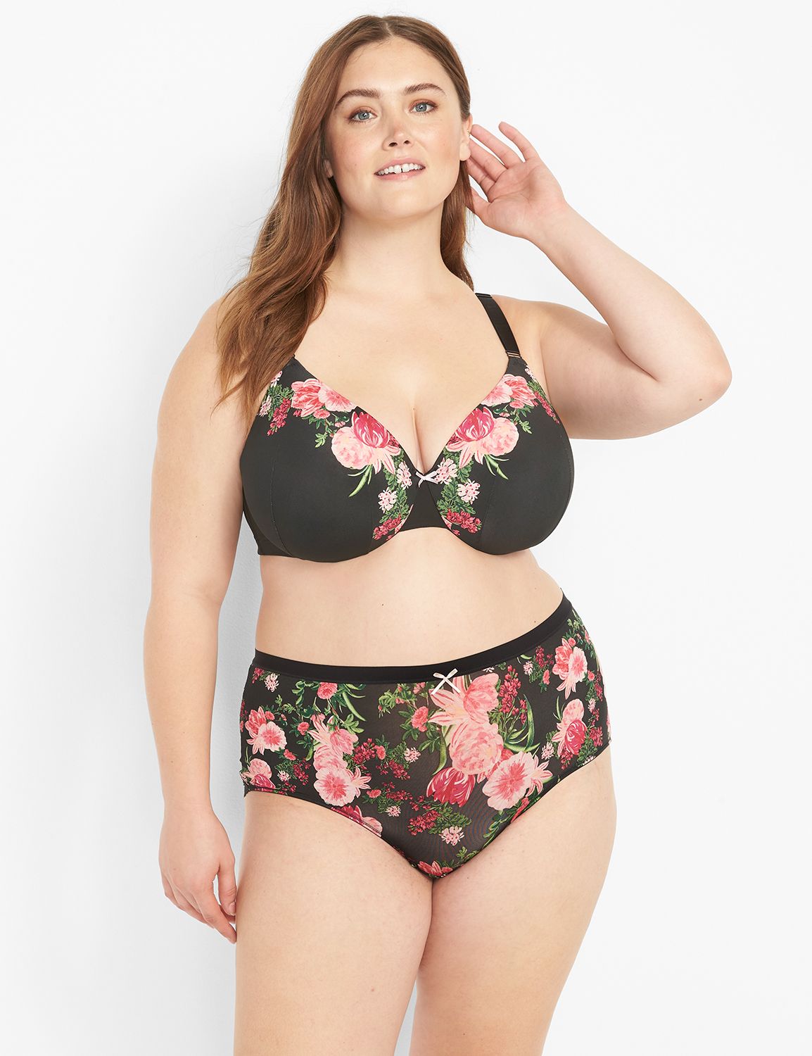 Cacique 40F Bra Full Coverage Maroon Floral Print Underwire Plus Size  Stretch 70 - $23 - From Bailey