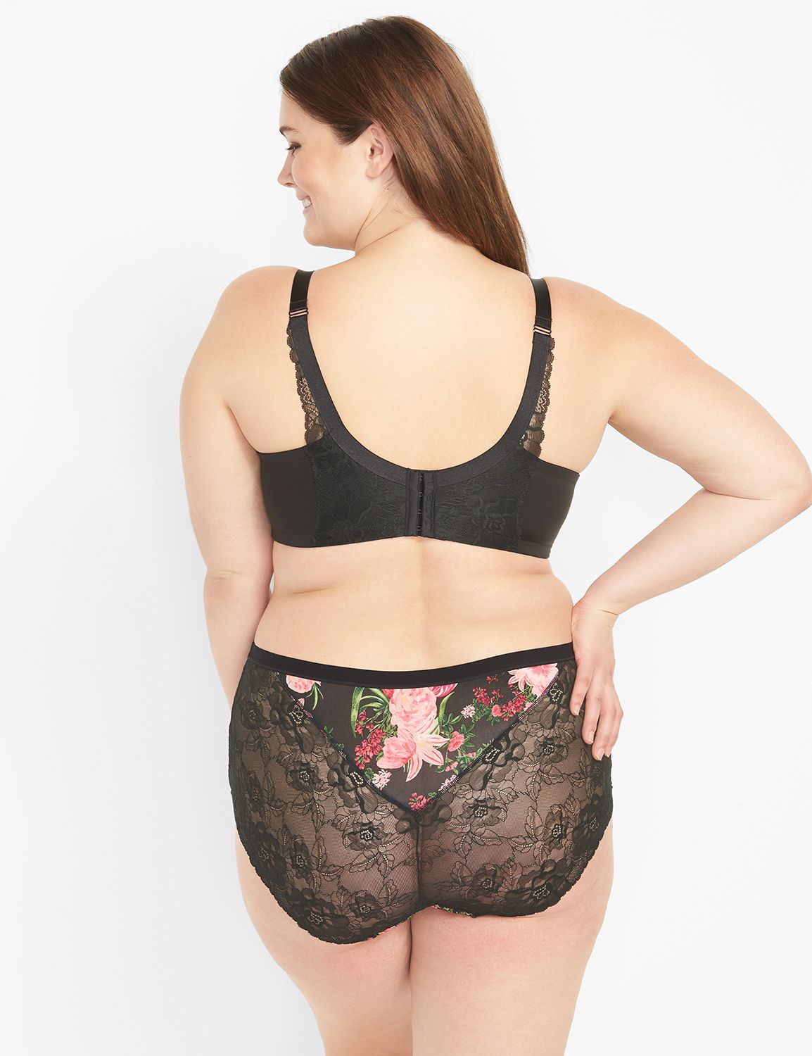 Smooth Lightly Lined Full Coverage Modern Lace Placement Print 1122826-S:Botanical Floral Border_REV_Tap shoe_CH21804:46 Product Image 2