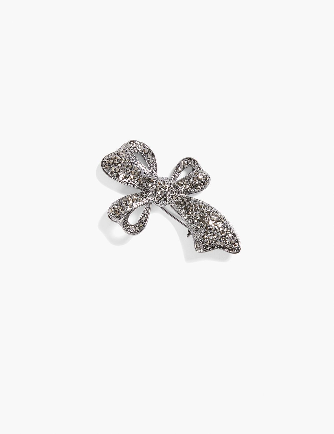 PAVE BOW BROOCH