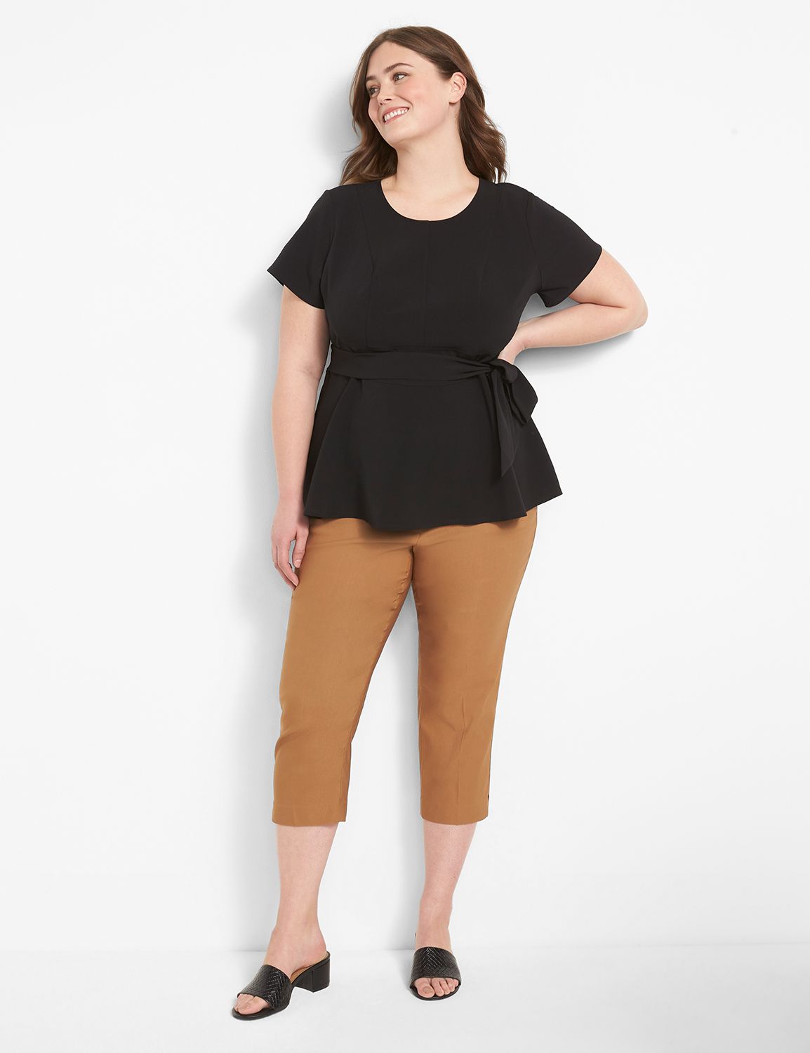 Short Sleeve Crew Neck Lena Top 111 Product Image 3