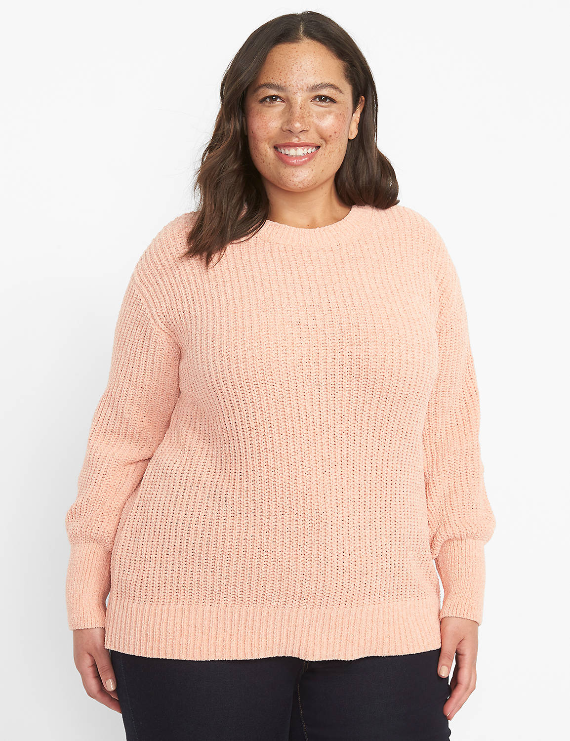 Long Sleeve Crew Neck Pullover 1124685:PANTONE Coral Pink:26/28 Product Image 1