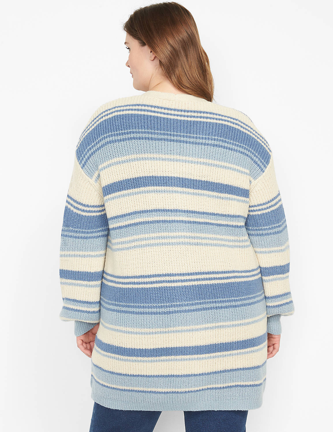 Long Sleeve Open Front Stripe Overpiece 1124683:AS SAMPLE:22/24 Product Image 2