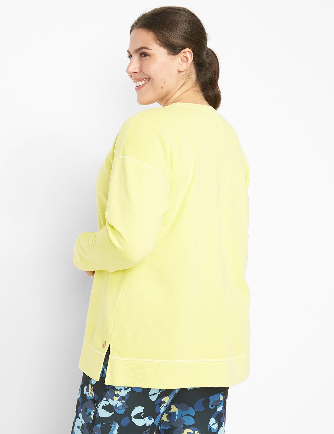 Long Sleeve Crew Neckline Sweatshirt S 1123755:PANTONE Yellow Plum:18/20 Product Image 2