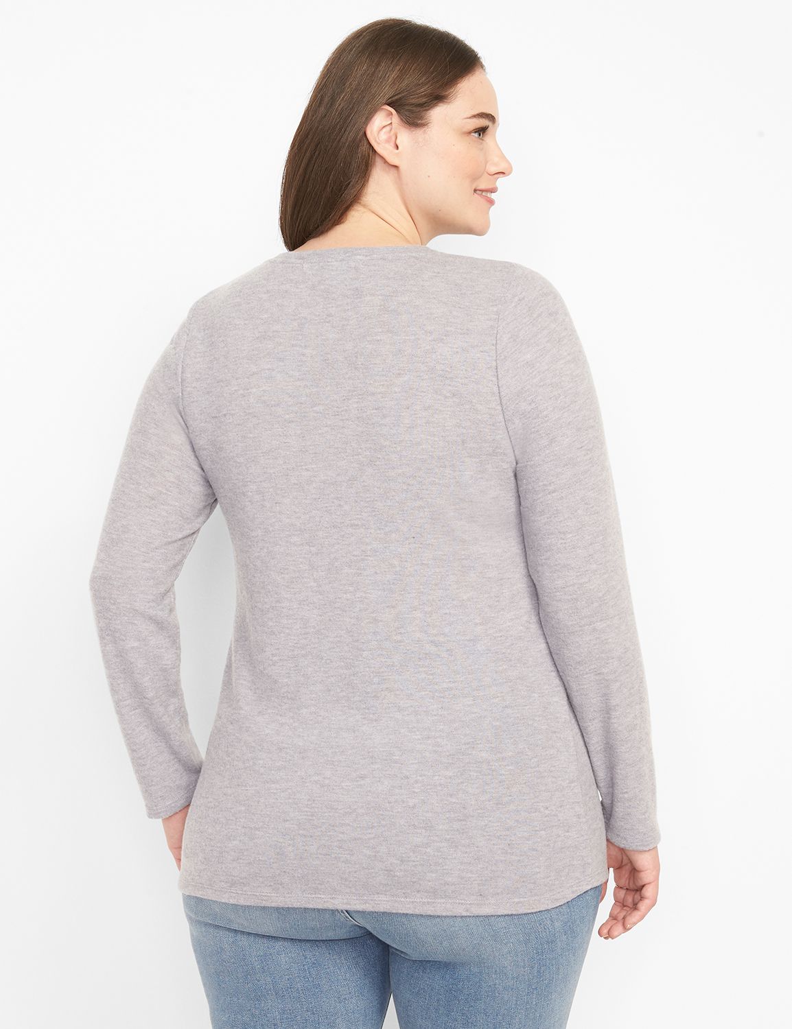 LS Crew Neck Straight Hem Graphic: Strong Fabulous Blessed Woman 1124748:BTC30 Medium Heather Gray:26/28 Product Image 2