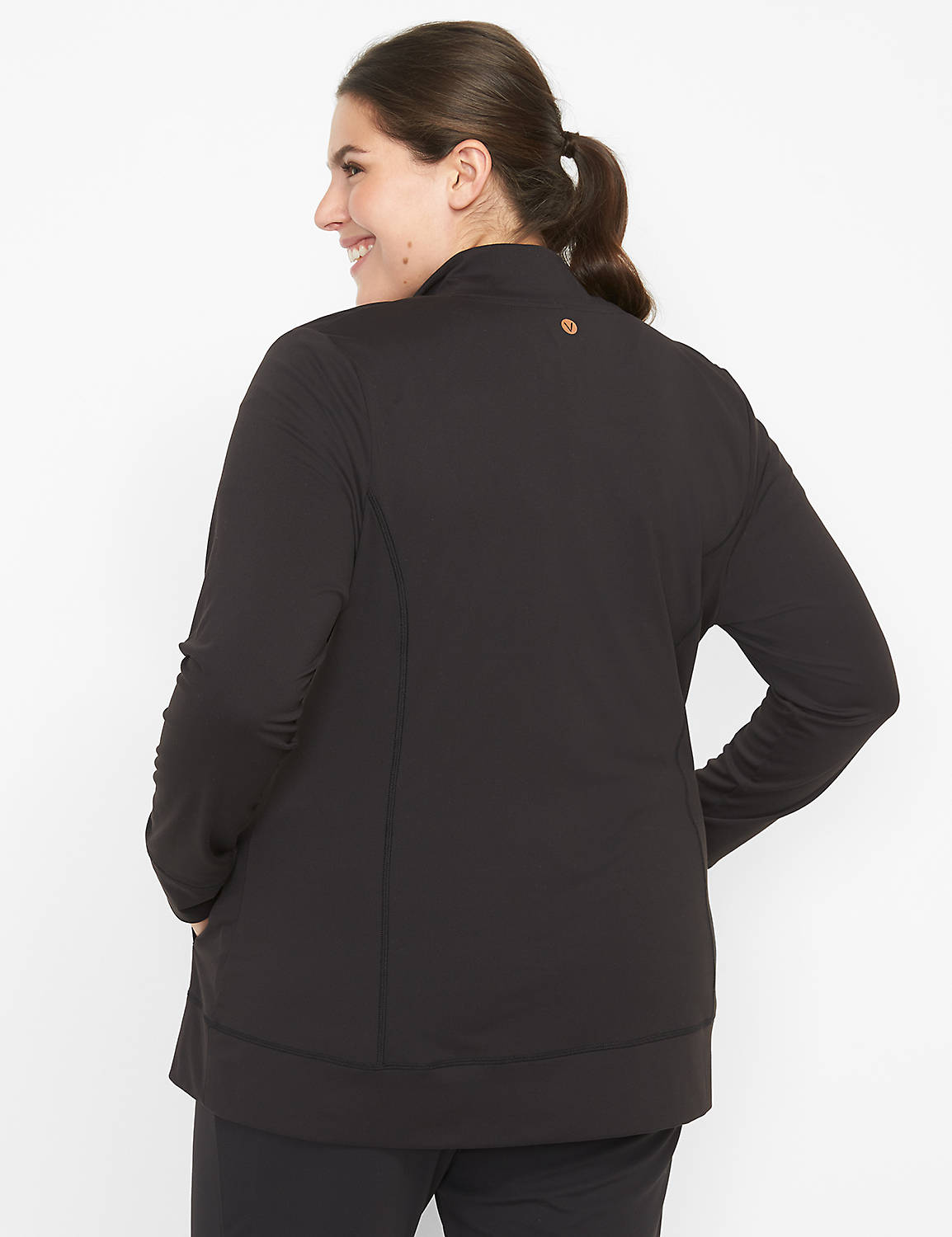 Long Sleeve Livi Soft Zip Up Jacket S 1124714:Ascena Black:10/12 Product Image 2