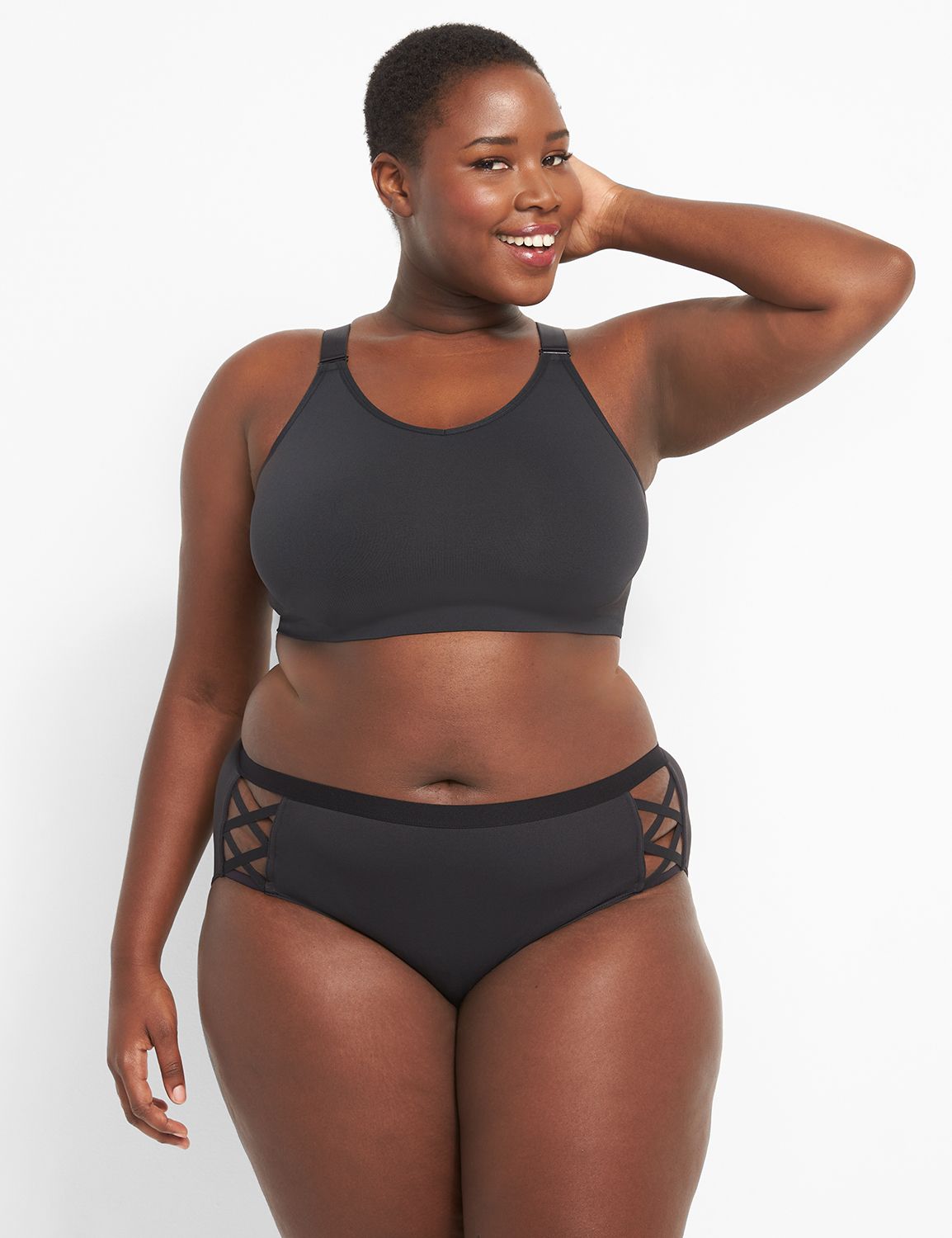 Seamless strappy lace up side Hipster 1123450-S:Pantone Tap Shoe:12 Product Image 1