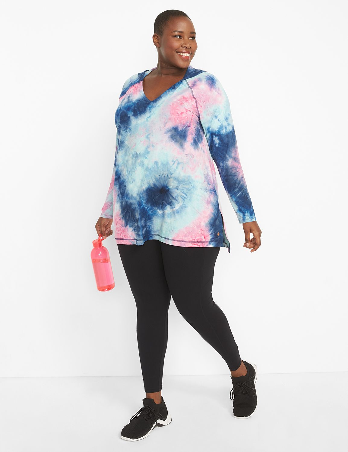 Long Sleeve Mid Vneck Livi Soft Hoodie S 1123748:PANTONE Dark Denim:14/16 Product Image 3