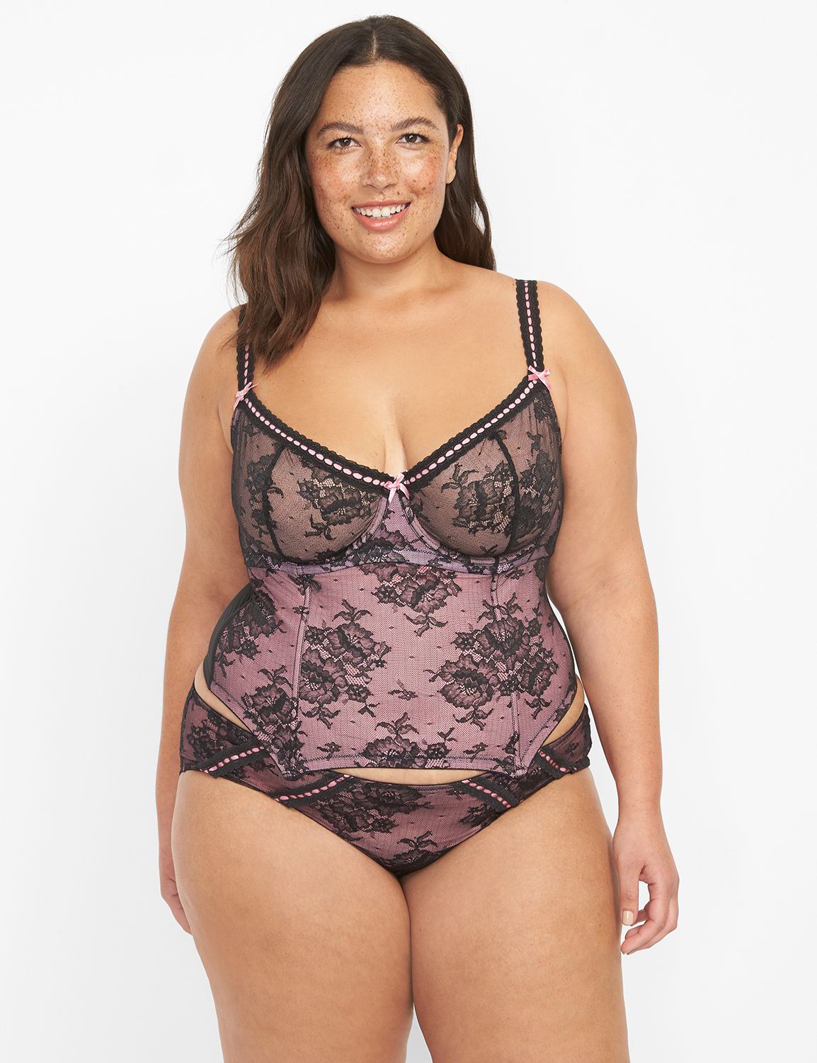 Ribbon Slot Lace Merrywidow 1122654:PANTONE Sea Pink:44D Product Image 3