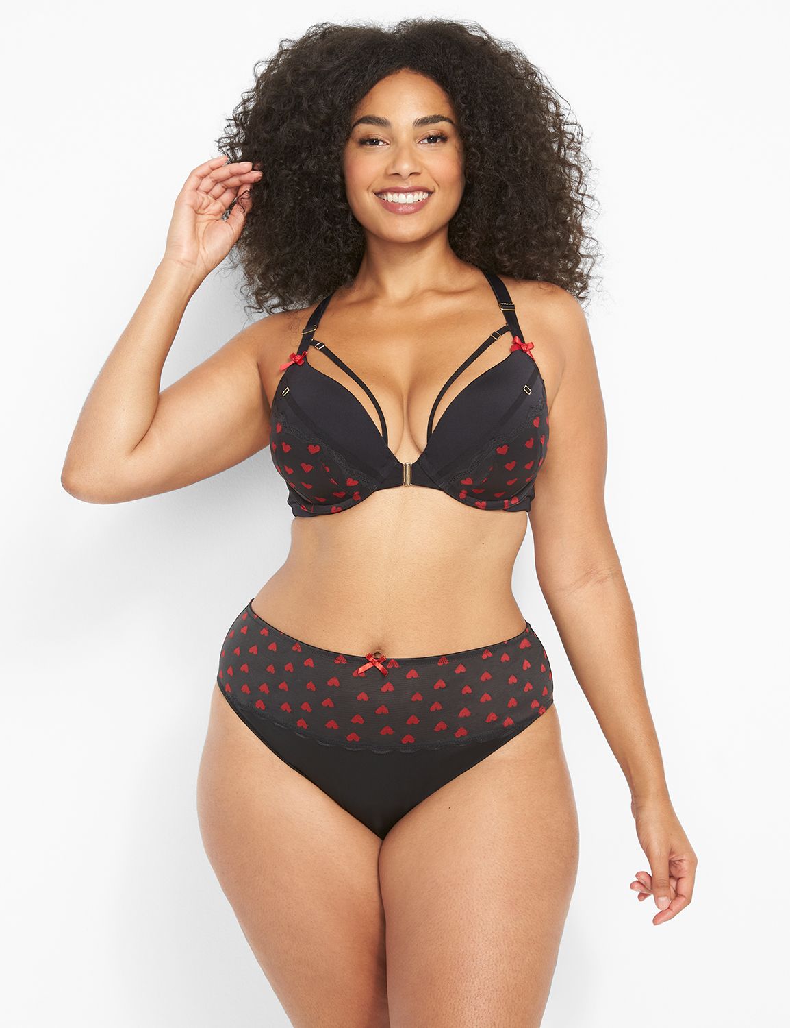 Heart Lace Boost Plunge Bra